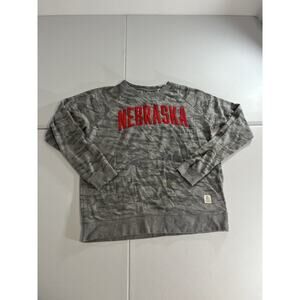 Nebraska Cornhuskers Grey Camouflage Sweater Size Medium